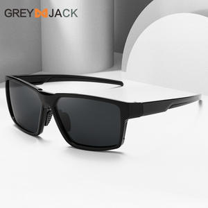 Lunettes de soleil polarisées Greyjack, monture noire, verres TAC, protection UV400 pour le cyclisme, la pêche et les activités de plein air - Product Image 4
