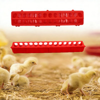 Mangeoire rectangulaire pour poussins à 28 trous avec couvercle, anti-gaspillage, longue auge pour volailles, poulets, canards, oies, pigeons, élevage avicole