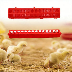 Mangeoire <span class=keywords><strong>rectangulaire</strong></span> pour poussins à 28 trous avec couvercle, anti-gaspillage, longue auge pour volailles, poulets, canards, oies, pigeons, élevage avicole - Product Image 4