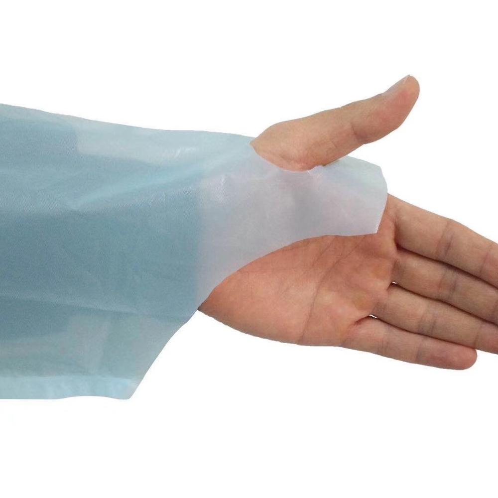 Одноразовые водонепроницаемые платья СИЗ, Платье cpe с длинными рукавами