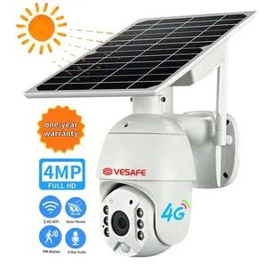 VESAFE kablosuz Wifi 4G CCTV güneş akülü Video gözetim IP su geçirmez açık güvenlik güneş kamera