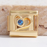 Pendentifs personnalisés les plus populaires en acier inoxydable, breloques DIY en zircon, signes, cœurs, fleurs, charmes italiens pour bracelets de cheville et bracelets