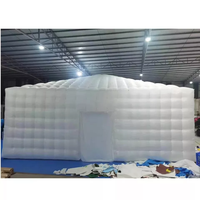 Grande tente de fête gonflable en forme de cube pour discothèque, avec souffleur, mobile, portable, pour extérieur
