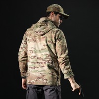 Veste tactique en toile 2024 CP Multicam imperméable coupe-vent uniforme pour le jeu/garde de sécurité/entraînement en gros