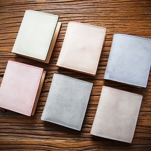 Italian Vegetable Tanned Leather Wallet Custom Slim Minimalist Card Holder Leather Men Wallet - Product Image 6