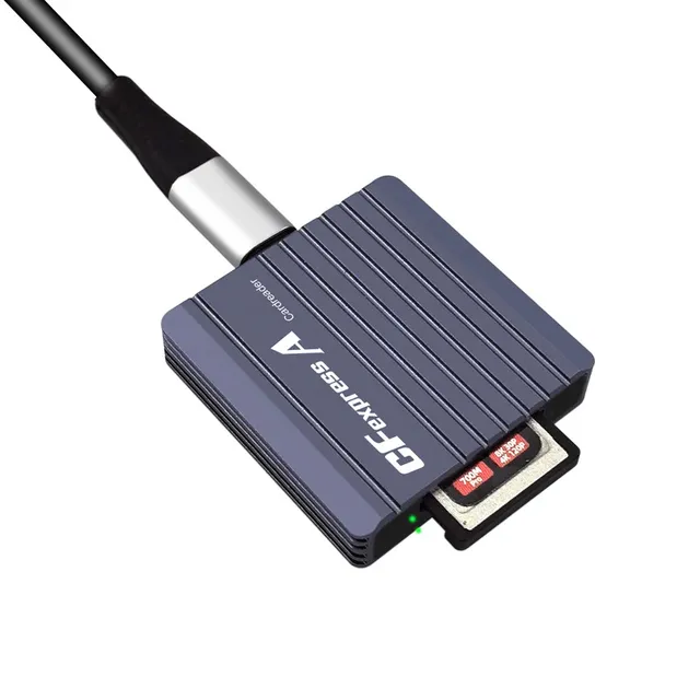 External USB Card Reader for CFexpress USB 3.2 Gen2 10Gbps USB-C Memory Card Writer Adapter for CF Card Camera Photography