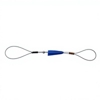 Kit de tiges de tirage en fibre de verre bleues à assembler avec raccords en laiton et tube de rangement transparent pour électriciens