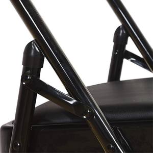 Endüstriyel stil takviyeli çelik boru 2 inç kalın yastık ağır katlanır sandalye - Product Image 6