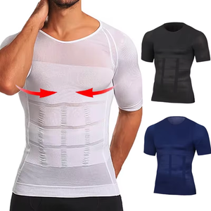 Hommes Body Toning T-<span class=keywords><strong>Shirt</strong></span> Body Shaper Correctif Minceur <span class=keywords><strong>Posture</strong></span> Ventre Graisse Contrôle Compression Slim Corset Homme Modélisation Sous-Vêtements - Product Image 2