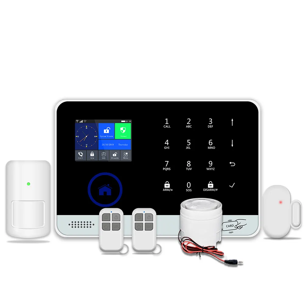 WIFI Smart Home Security Wireless GSM Alarm System with anti-pet PIR