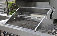 Cuisine extérieure moderne modulaire en acier inoxydable 304, écologique, ignifuge, avec barbecue au gaz propane intégré, îlot et évier, pour appartement