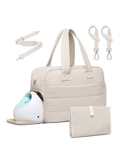 Bolso grande impermeable para pañales de mamá, elegante organizador cruzado con forro de tela para viajes de <span class=keywords><strong>hospital</strong></span>, necesidades de mamá en movimiento - Product Image 6