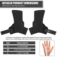 MKAS - Protectores de Palma para Dominadas con Soporte para Muñeca, para Gimnasia de Alta Intensidad y Levantamiento de Pesas
