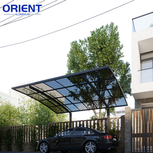 Abri de voiture en aluminium sur mesure en forme de R avec auvent de <span class=keywords><strong>garage</strong></span> en polycarbonate résistant à la neige et à l'eau pour <span class=keywords><strong>garage</strong></span> simple - Product Image 6