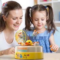 Chengji prise électrique canard rebondissant plateau tournant amusant dessus de table jeu de société magnétique rebond canard jaune jouet jeux de table pour enfants