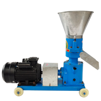 Machine à granulés d'aliments pour poissons et bétail électrique haute productivité 220V, construction en acier allié, capacité 200kg/h, plusieurs tailles de granulés