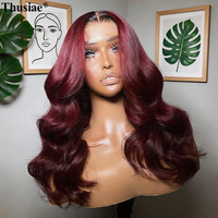 Perruque de cheveux humains vierges vietnamiens, longue, ondulée, double densité, avec nœuds blanchis, dentelle HD transparente, sans colle, avec closure