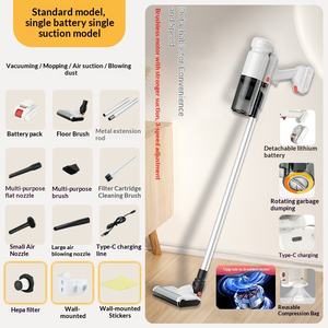 Aspirateur sans fil sans balais pour la maison, avec batterie au lithium détachable et aspirateur intégré haute puissance - Product Image 6