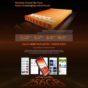 โทรศัพท์มือถือ Oukitel G6 รุ่นทนทาน 6GB+256GB หน้าจอ 6.52 นิ้ว FHD+ IPS ระบบปฏิบัติการ Android 16 กล้อง 64MP ชิปประมวลผล Unisoc T615 แบตเตอรี่ 10600mAh รองรับ NFC สมาร์ทโฟน 4G - Product Image 4