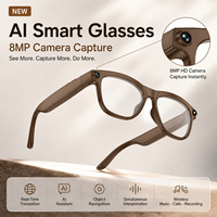 Nouvelles lunettes intelligentes transfrontalières avec caméra 8 mégapixels, reconnaissance d'objets en temps réel, vidéo 1080P pour appels, SmartGlasses