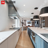 PA complet modulaire moderne maison mélamine carcasse marbre intégral meubles cuisine îlot Table stockage cuisines armoires