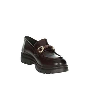 Mocassins Donna Serena pour femmes en cuir marron à semelle épaisse, chaussures décontractées - Product Image 5