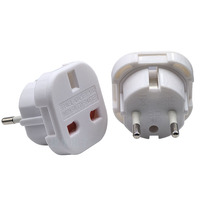 Adaptateur de prise de type G britannique vers type C européen en cuivre 10A250VAC