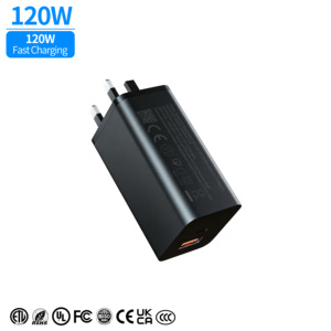 Cargador Rápido GaN de 120W OEM ODM Económico con Adaptador PD y QC3.0, Nuevo Diseño, Accesorios Móviles al por Mayor para Laptop y Teléfono Móvil - Product Image 1