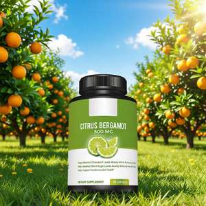 Capsules de Bergamote Citrique 500mg, Bergamote Cliniquement Étudiée pour la Santé Cardiovasculaire et le Soutien du <span class=keywords><strong>Cholestérol</strong></span> - Product Image 4