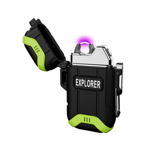 Grand Briquet <span class=keywords><strong>Plasma</strong></span> USB en Forme d'ARC, Électrique, en Plastique, Étanche IP56, Coupe-Vent, Portable, Rechargeable, pour Camping et Barbecue en Extérieur - Product Image 4