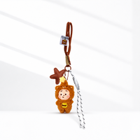Nouveau porte-clés en peluche au design anime mignon, breloque de sac Kawaii, pendentif animal en peluche, accessoire étoile, mini poupée douce, décoration de sac à dos