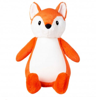 Peluche personnalisée avec nom brodé par transfert thermique, renard ou pingouin, pour enfants, cadeau de naissance et d'anniversaire