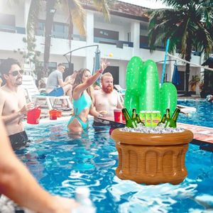 Großer aufblasbarer Kaktus kühler Schwimmender Getränke kühler für Party-Sommerfest dekorationen Getränkes chw immer für den <span class=keywords><strong>Pool</strong></span> - Product Image 2