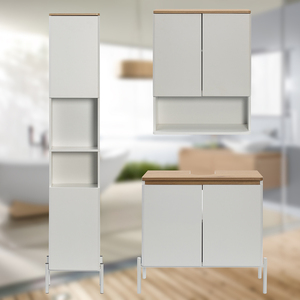 FSC- BSCI Factory Direct Bathroom Basin Cabinet with 2 Doors, Freestanding <strong>Under</strong> <strong>Sink</strong> <strong>Vanity</strong> Storage <strong>Unit</strong> with Adjustable Shelf - Product Image 2