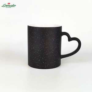 Taza de cerámica con purpurina estrellada y asa de corazón, taza en blanco para sublimación, prensa térmica, taza personalizada con foto para San Valentín o bodas - Product Image 6