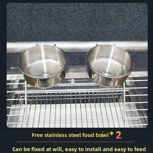 Gabbia per Uccelli Moderna in Acciaio Inossidabile per Pappagalli da Villa, Piattaforma Quadrata Antiruggine ed Ecologica per Uccelli - Product Image 3