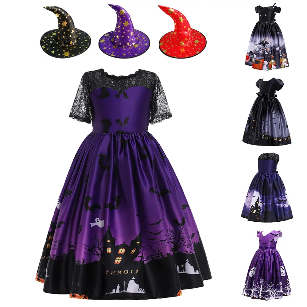Newest Halloween unisex dress printed performance wear with free hat