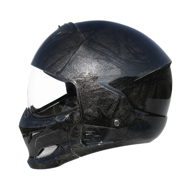 Kombination im retro-stil herren-vollgesicht-rennhelm damen-klassischen helm-zubehör motorradhelm