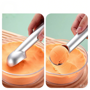 Tùy chỉnh 7 inch không dính Nhôm Kem <span class=keywords><strong>Scoop</strong></span> muỗng thân thiện với môi kim loại công cụ nhà bếp - Product Image 6