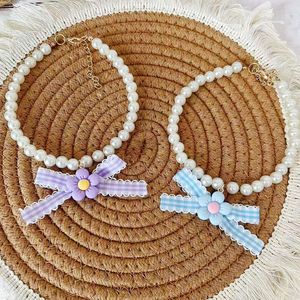 Collier pour animaux de compagnie avec nœud papillon perlé, collier décoratif pour chat, collier pour chien de petite et moyenne taille, accessoires pour chien, vêtements pour animaux de compagnie - Product Image 2