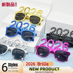 Occhiali da Festa <span class=keywords><strong>HLC</strong></span> OEM 2026 Oro e Nero Leggeri a Forma di Stella e Cuore con Glitter per Celebrazioni Natalizie - Product Image 3