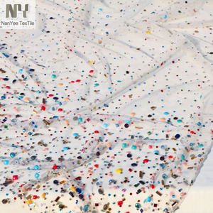 Nanyee-textil de múltiples formas para vestido de pasarela, telas de diamantes de imitación <span class=keywords><strong>pegados</strong></span> con transferencia de calor colorida - Product Image 2