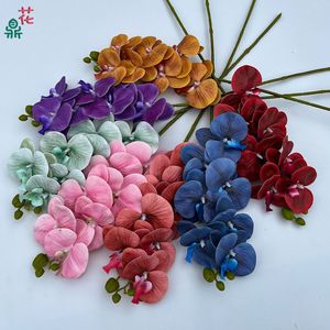 Orquídea Phalaenopsis de 7 Cabezas, Flor de Seda Hecha a Mano para Accesorios de Fotografía y Decoración de Ventanas - Product Image 1