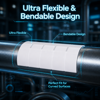 Étiquette RFID UHF flexible haute température anti-métal 860-960 MHz personnalisable longue portée pour usage industriel