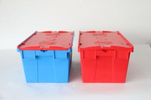 Bevestigde Dekselcontainers Voor Opslaggebruik Kunststof Logistieke Opslagkratten Stapelbaar En Nestbaar - Product Image 4