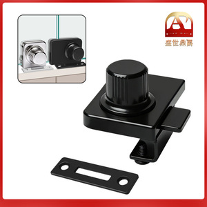 Furniture <b>Lock</b> Zinc Alloy Glass <b>Cabinet</b> Door <b>Lock</b> No Drill Easy Installation Minimalist Design - Product Image 5