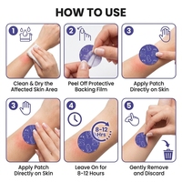 Patchs anti-démangeaisons naturels bleus solides, écologiques et portables, sans produits chimiques, pour soulager les piqûres de moustiques, accessoires après piqûre pour enfants et adultes