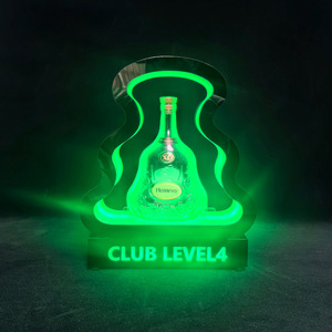 Colorful Acrylic Wine Stand With <b>Led</b> <b>Light</b> Ace Of Spades Shape For Party <b>Bar</b> KTV Display - Product Image 2