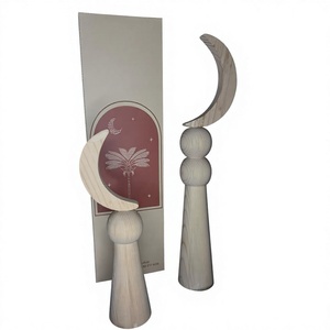 Décoration du Ramadan avec calligraphie arabe faite à la main, élégante, avec base en bois, pour la décoration intérieure de la maison et de la mosquée, en gros. - Product Image 6