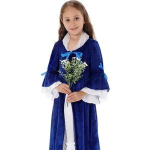 Vestido Medieval, Disfraz de Halloween, Vestido Largo Retro Francés Renacentista para Niña - Product Image 1